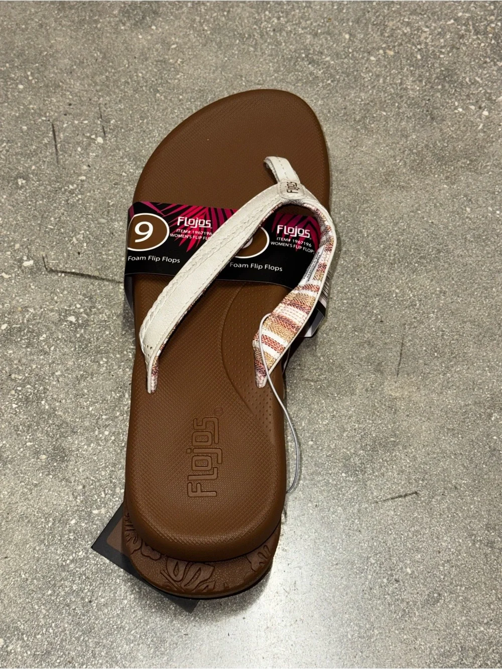 Flojos Flip Flop Women Size 9 Black Woven Fabric Strap Sandals 1967196